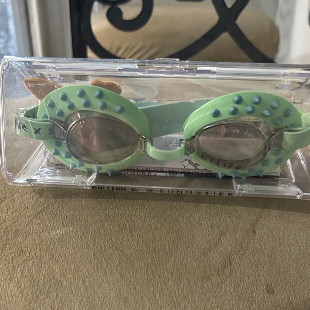 Sunnylife Mint Green Spiked Swim Goggles